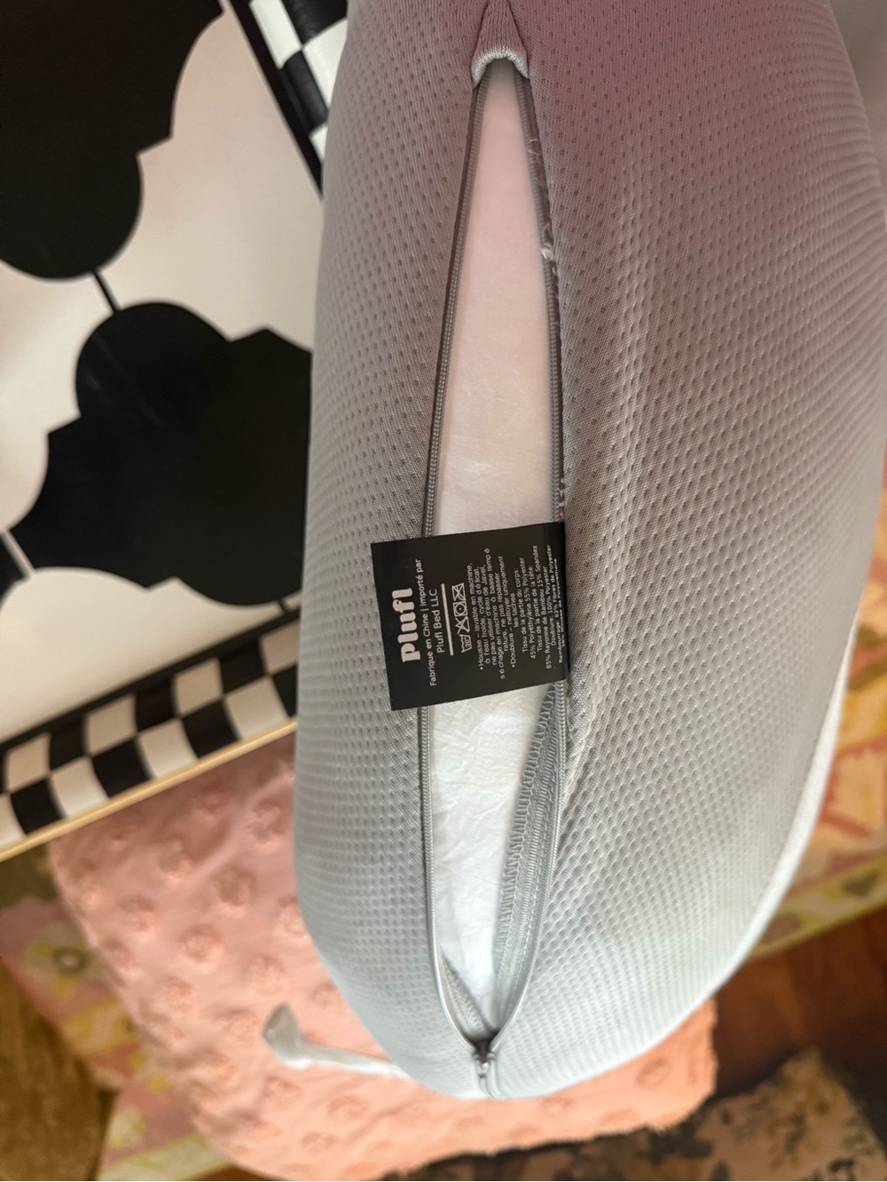 U-Shaped Cooling Body Pillow in Light Gray - Picture 7 of 11